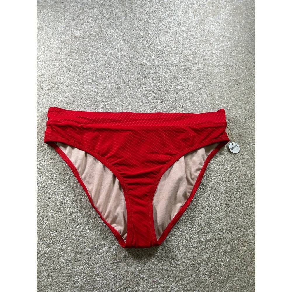 Mynah  Swimwear‎ Women's Red XXL Nylon Spandex Bikini Bottom Medium Coverage